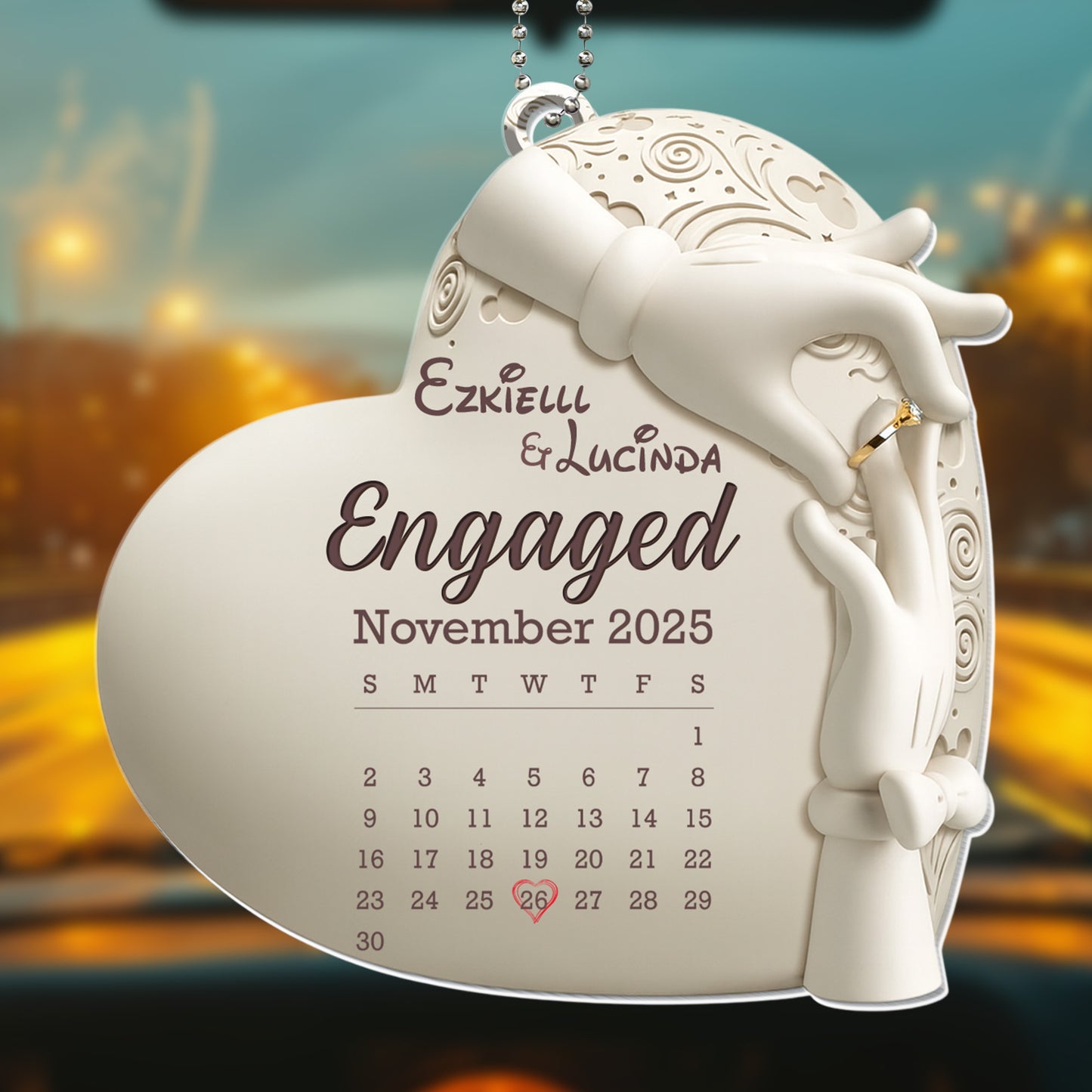 Engaged November, Engagement Ring And Calendar