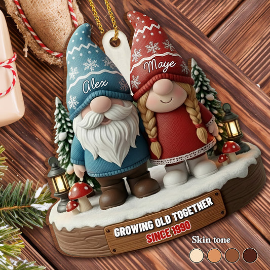 Growing Old Together, Custom Couple Gnomes