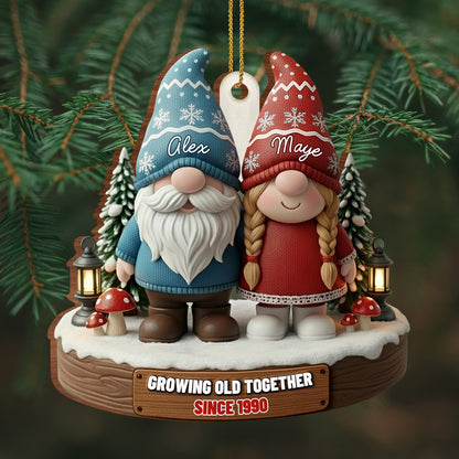 Growing Old Together, Custom Couple Gnomes
