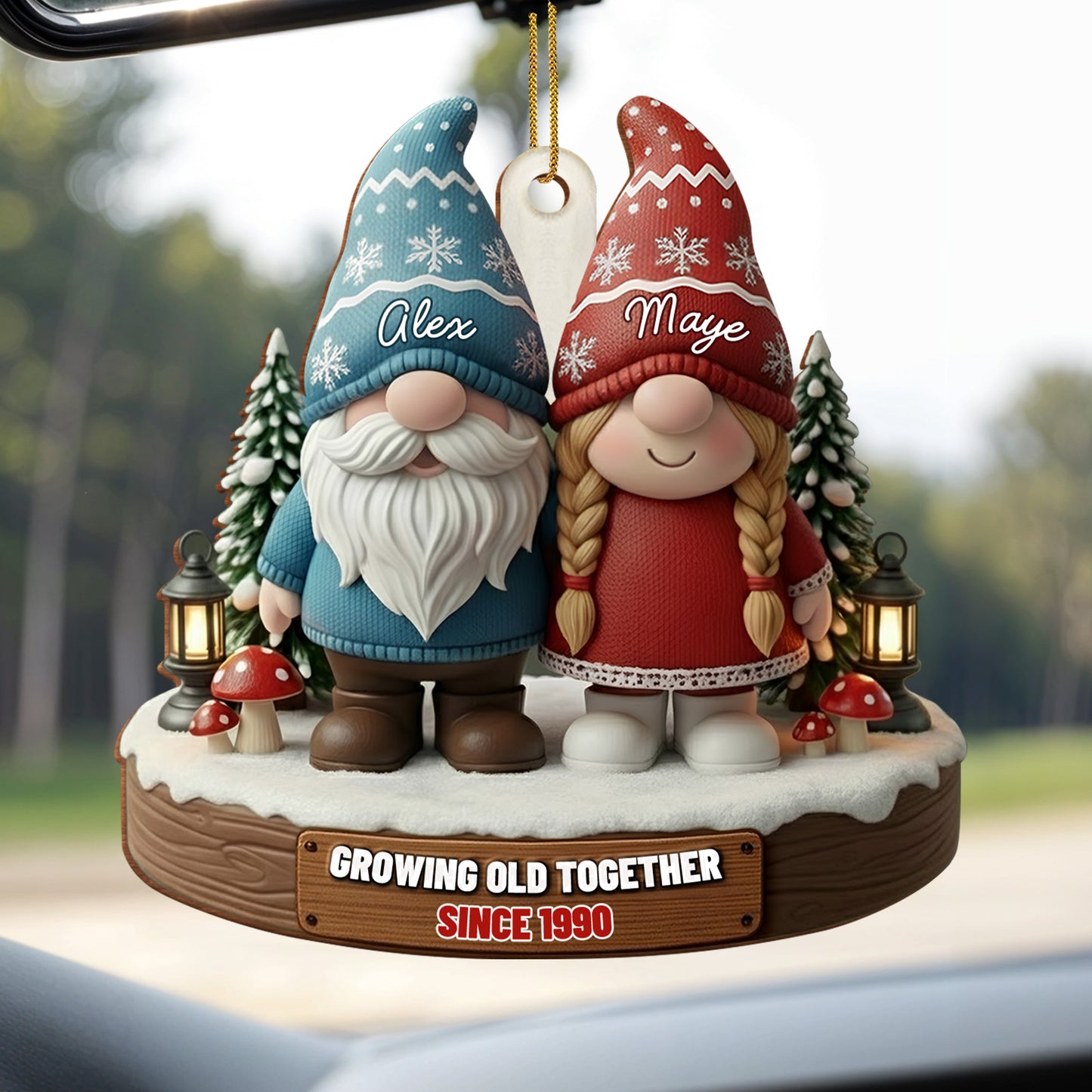 Growing Old Together, Custom Couple Gnomes
