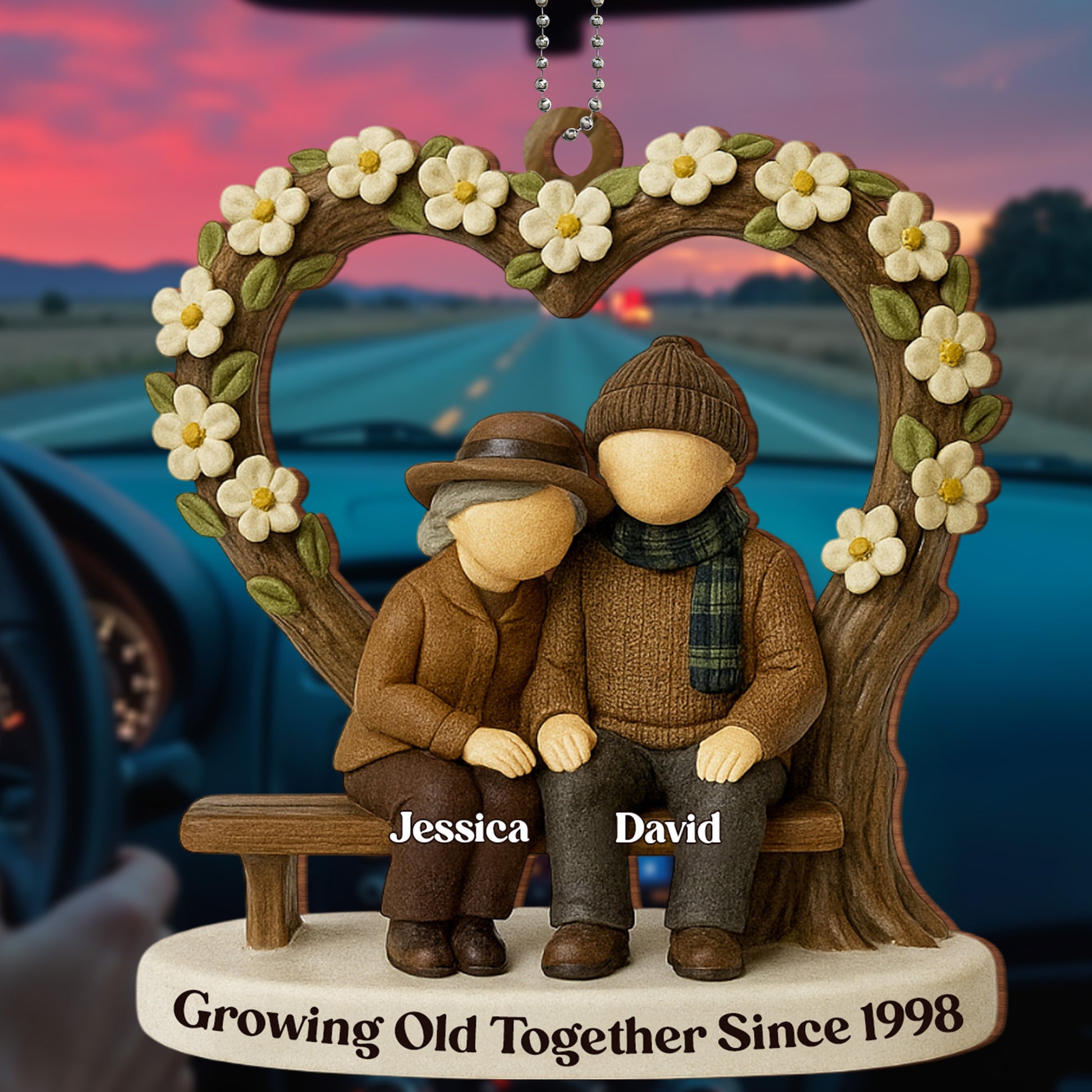 Growing Old Together Since, Elderly Couple On A Bench