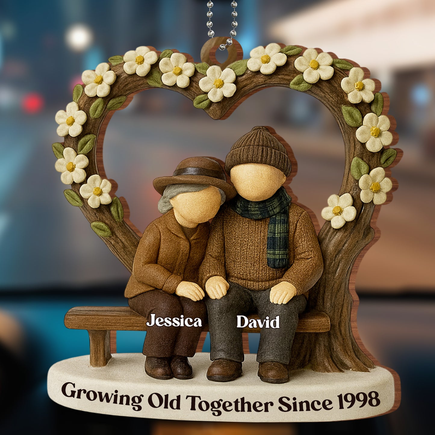 Growing Old Together Since, Elderly Couple On A Bench