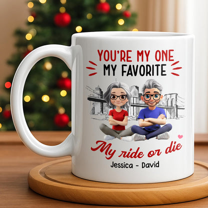 You're My One My Favorite My Ride Or Die, Couple And City Skyline