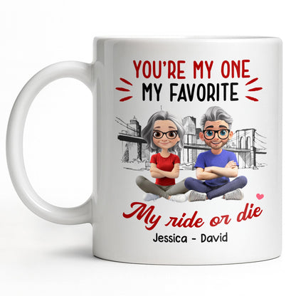 You're My One My Favorite My Ride Or Die, Couple And City Skyline