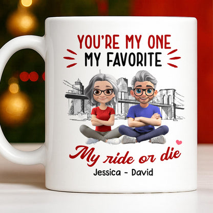 You're My One My Favorite My Ride Or Die, Couple And City Skyline