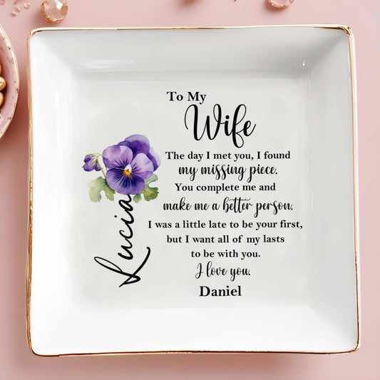 To My Wife, Missing Piece, Pansy Flower Love Message