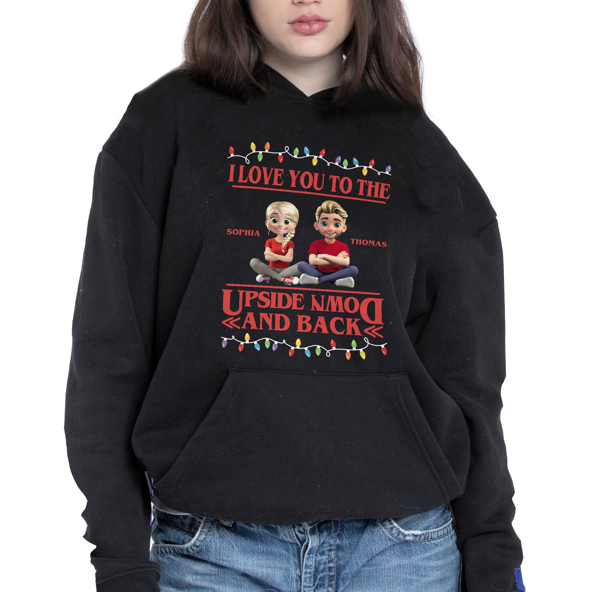 I Love You To The Moon And Back With Cartoon Figures