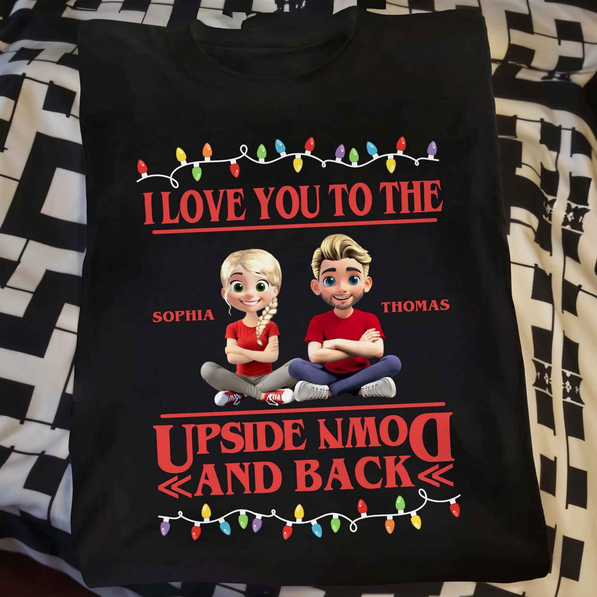 I Love You To The Moon And Back With Cartoon Figures