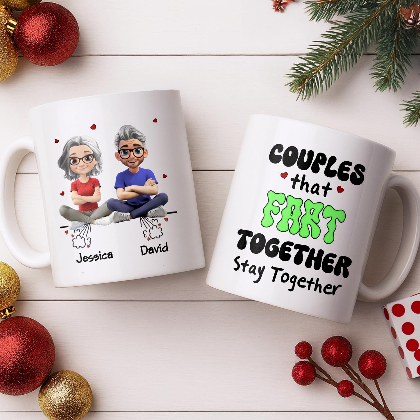 Create Your Personalized Couple Mug With Custom Characters