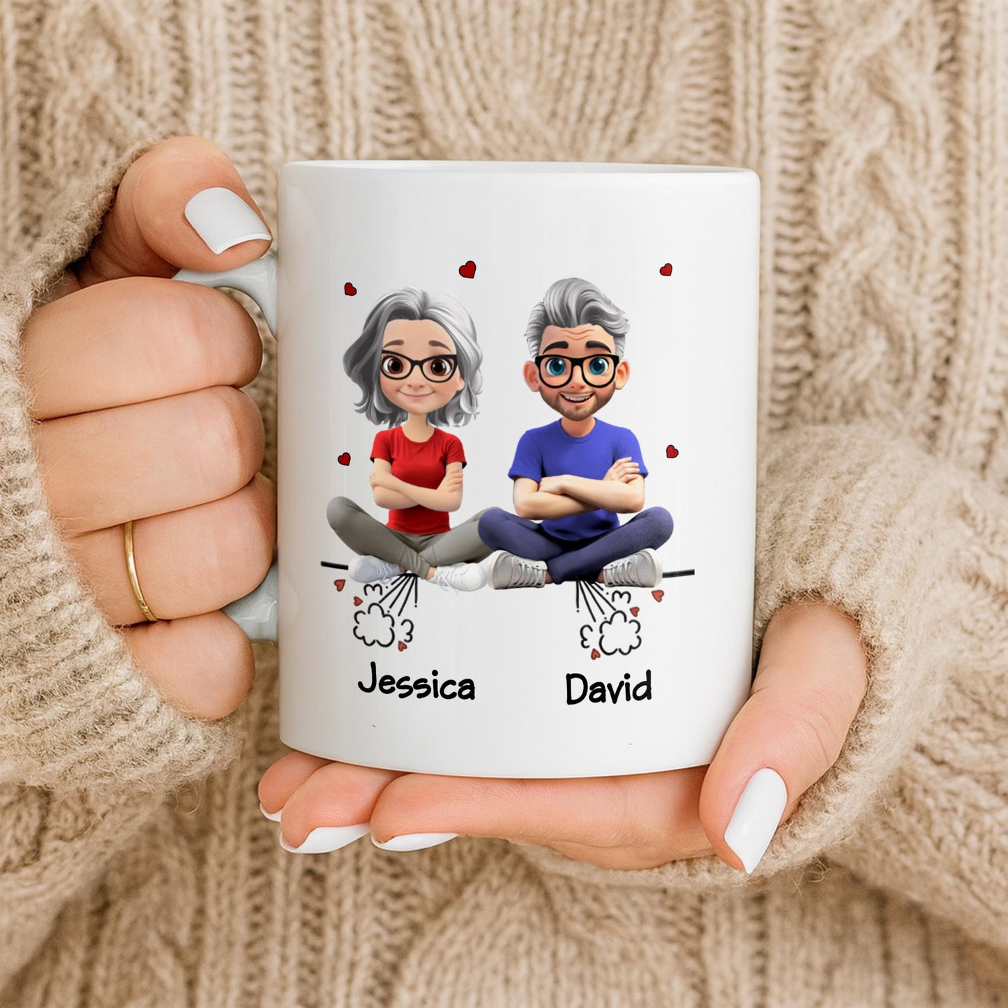 Create Your Personalized Couple Mug With Custom Characters