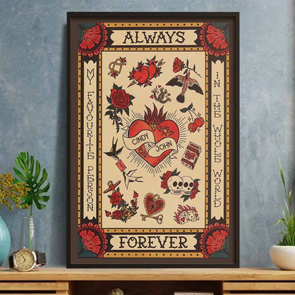 Always My Favorite Person In The Whole World, Hearts, Roses, Skulls