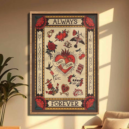 Always My Favorite Person In The Whole World, Hearts, Roses, Skulls