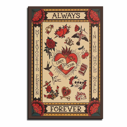 Always My Favorite Person In The Whole World, Hearts, Roses, Skulls