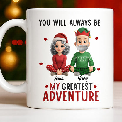 You Will Always Be My Greatest Adventure With Hearts And Santa Hats