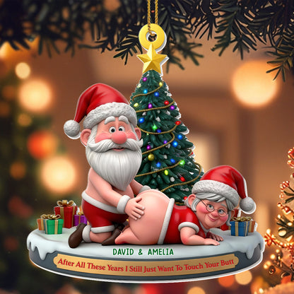 Capture Joyous Moments With A Cheerful Cartoon Figurine - Personalized Custom Acrylic Ornament, Christmas Gift - CPL1037_ACO