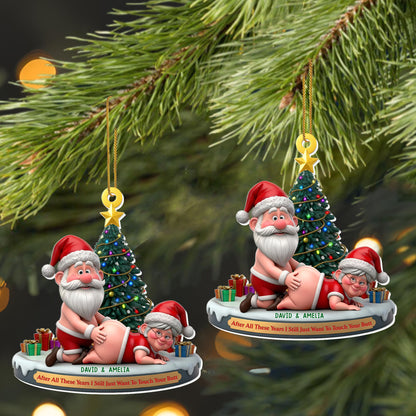 Capture Joyous Moments With A Cheerful Cartoon Figurine - Personalized Custom Acrylic Ornament, Christmas Gift - CPL1037_ACO
