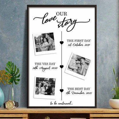 Our Love Story With Photos And Hearts