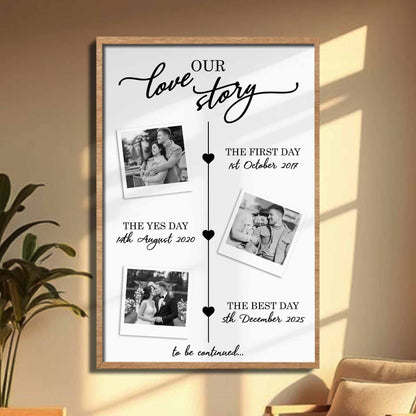 Our Love Story With Photos And Hearts