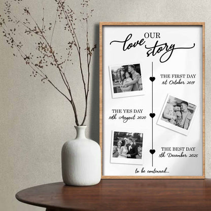 Our Love Story With Photos And Hearts