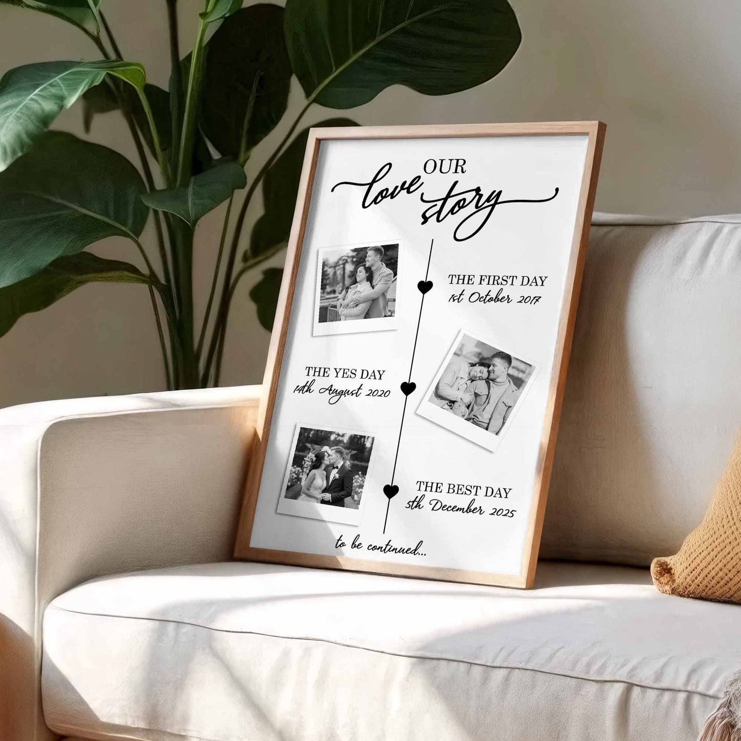 Our Love Story With Photos And Hearts