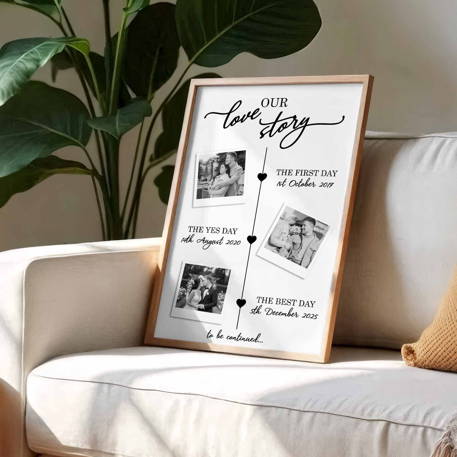 Our Love Story With Photos And Hearts