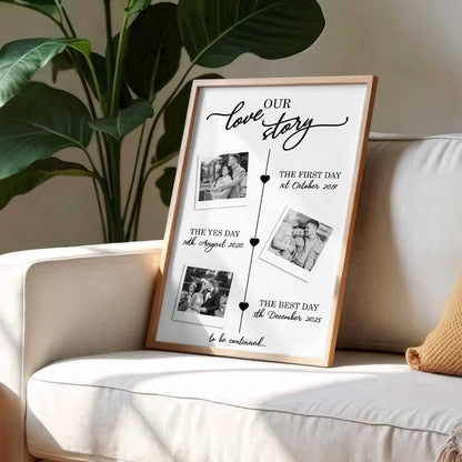 Our Love Story With Photos And Hearts