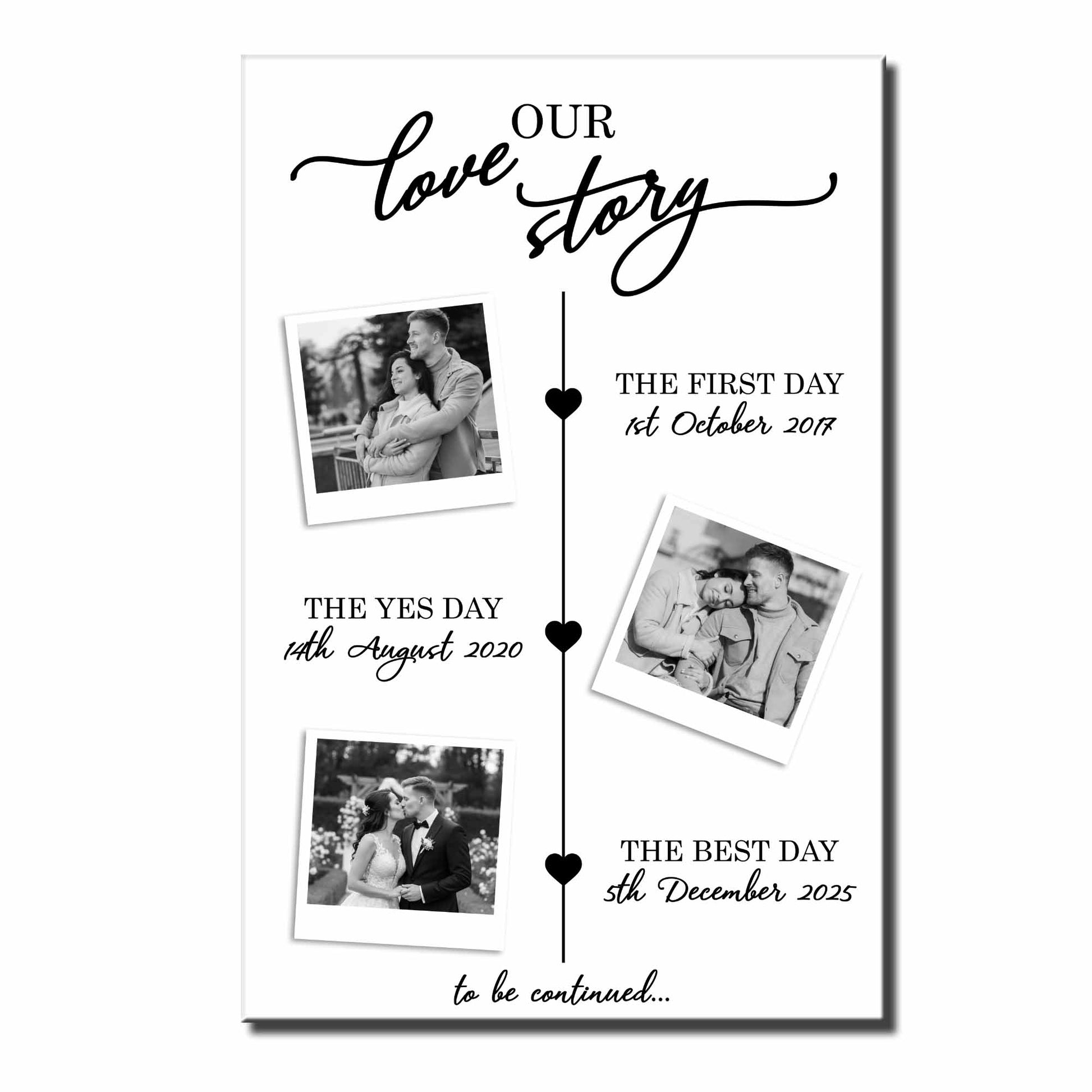 Our Love Story With Photos And Hearts