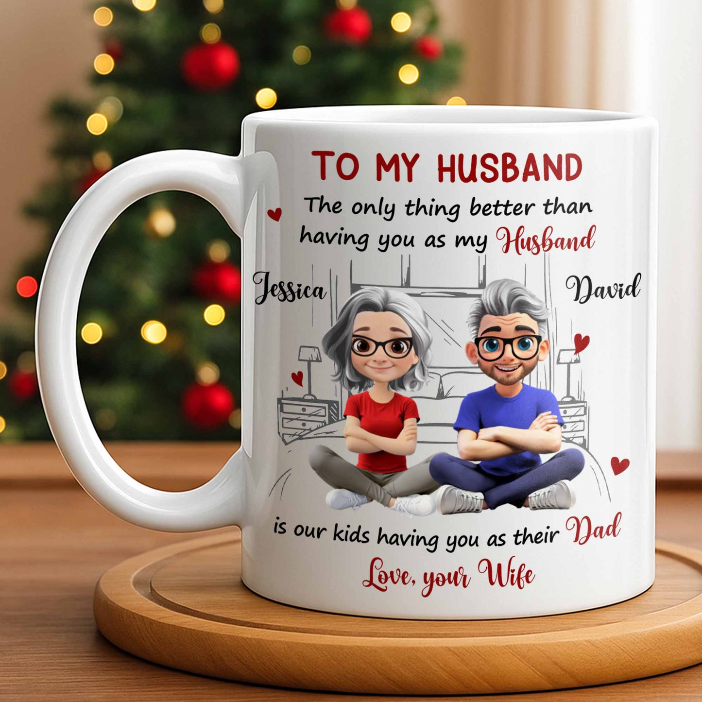 To My Husband, Love From Your Wife Featuring A Loving Couple