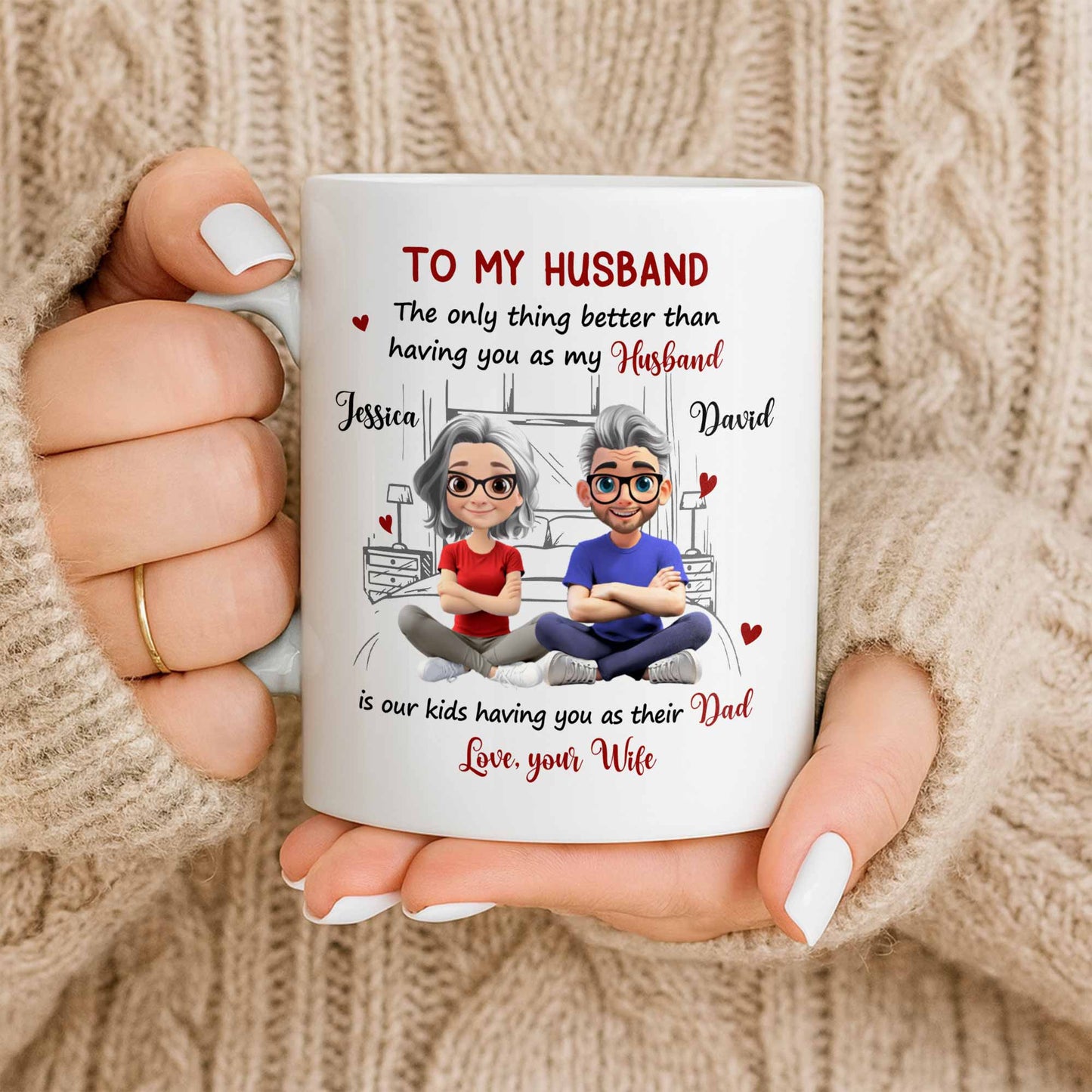 To My Husband, Love From Your Wife Featuring A Loving Couple