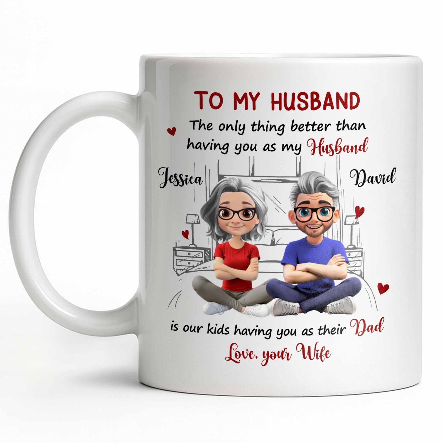 To My Husband, Love From Your Wife Featuring A Loving Couple