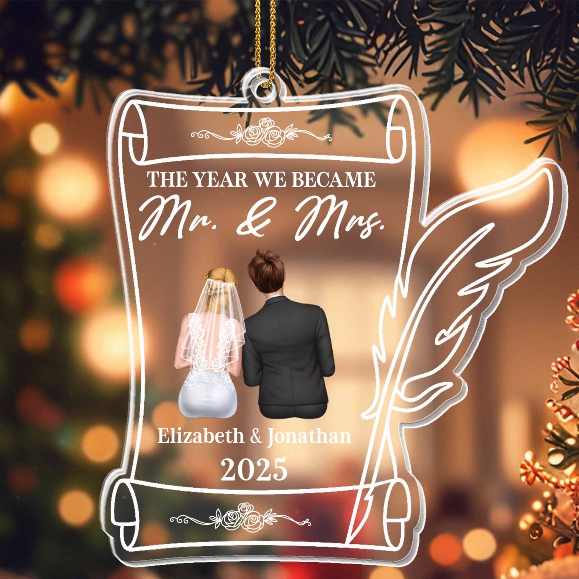 The Year We Became Mr And Mrs, Wedding Attire And Roses