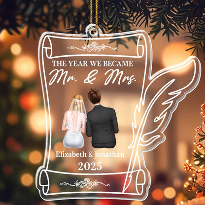 The Year We Became Mr And Mrs, Wedding Attire And Roses