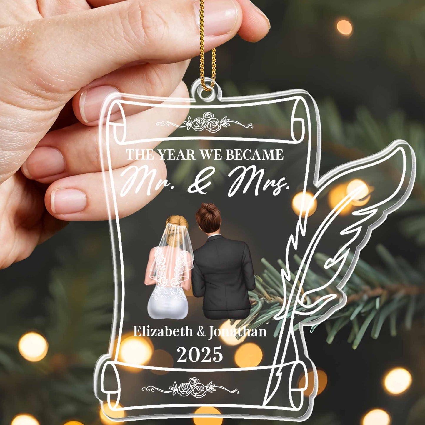 The Year We Became Mr And Mrs, Wedding Attire And Roses