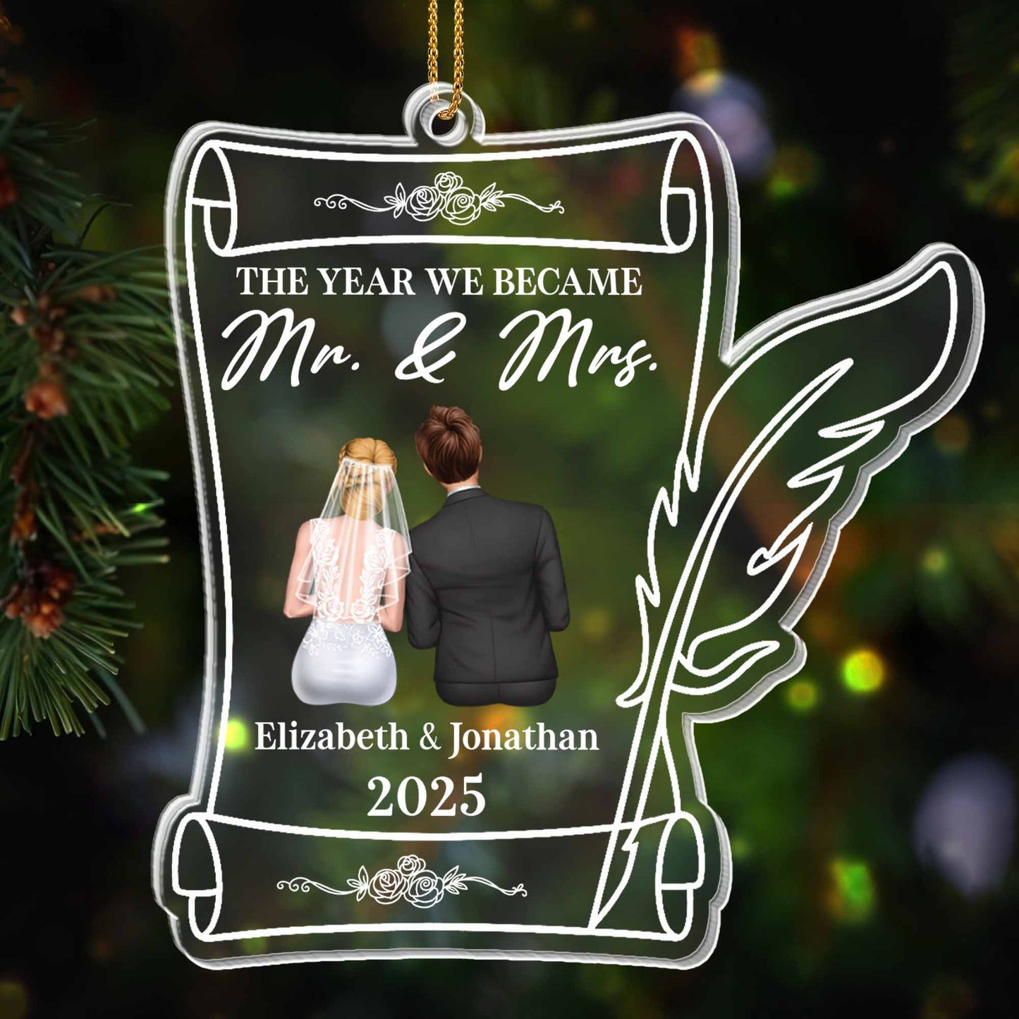 The Year We Became Mr And Mrs, Wedding Attire And Roses