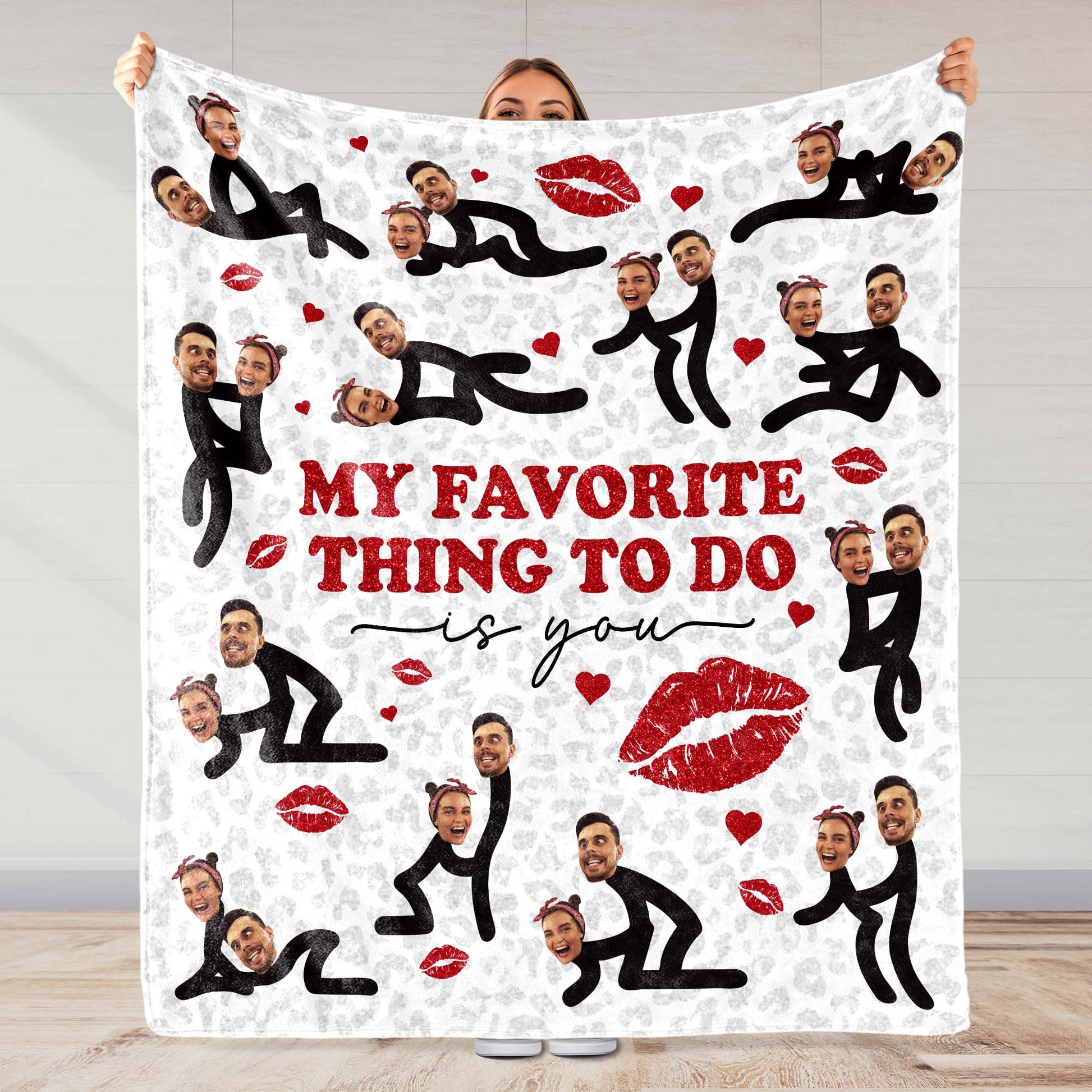 My Favorite Thing To Do Is You Lips And Hearts Design