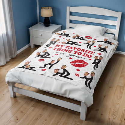 My Favorite Thing To Do Is You Lips And Hearts Design