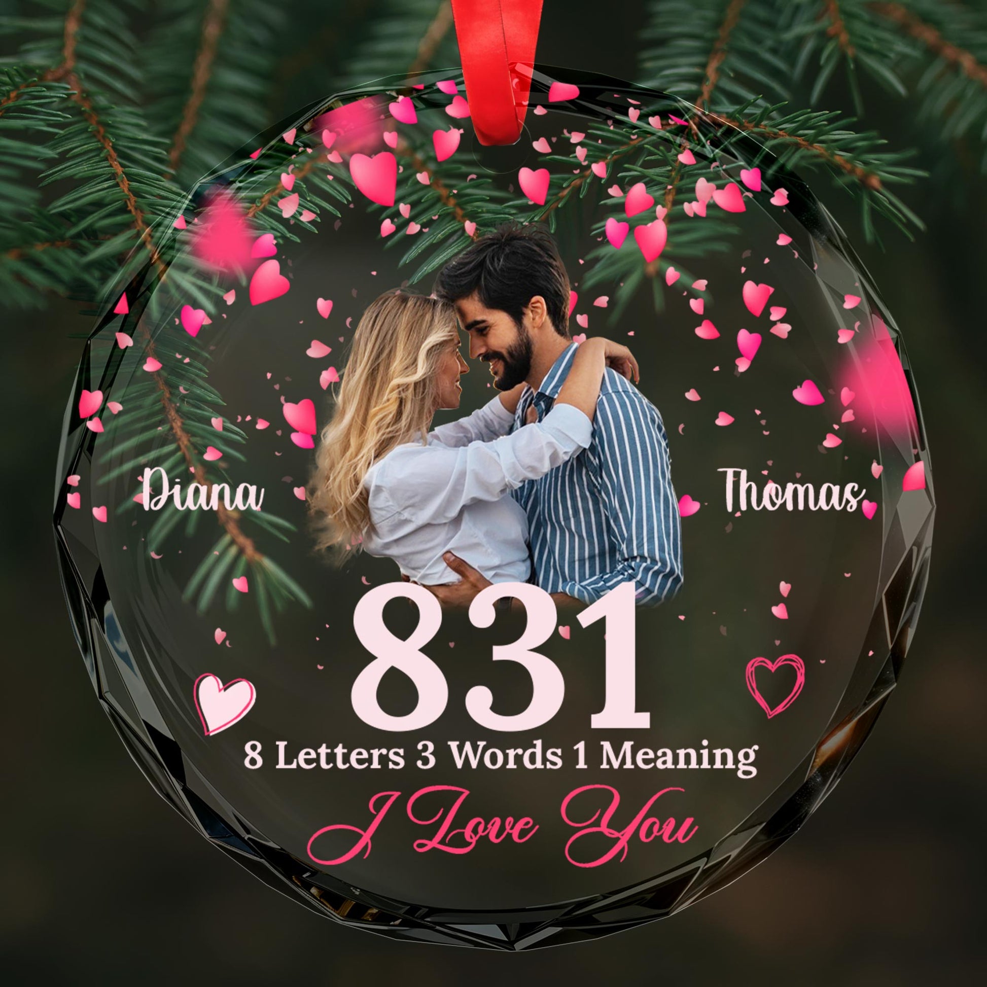 8 Letters 3 Words 1 Meaning I Love You With Couple and Hearts