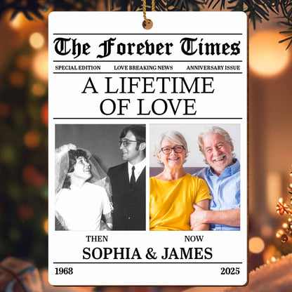 A Lifetime Of Love Newspaper Design