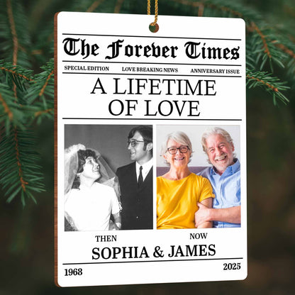 A Lifetime Of Love Newspaper Design