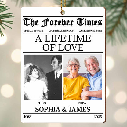 A Lifetime Of Love Newspaper Design