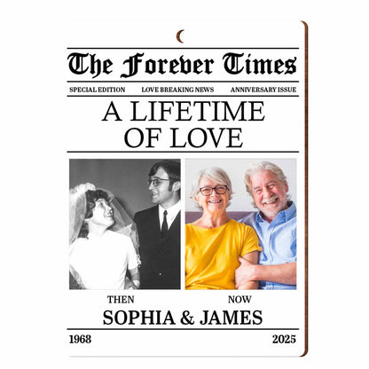A Lifetime Of Love Newspaper Design