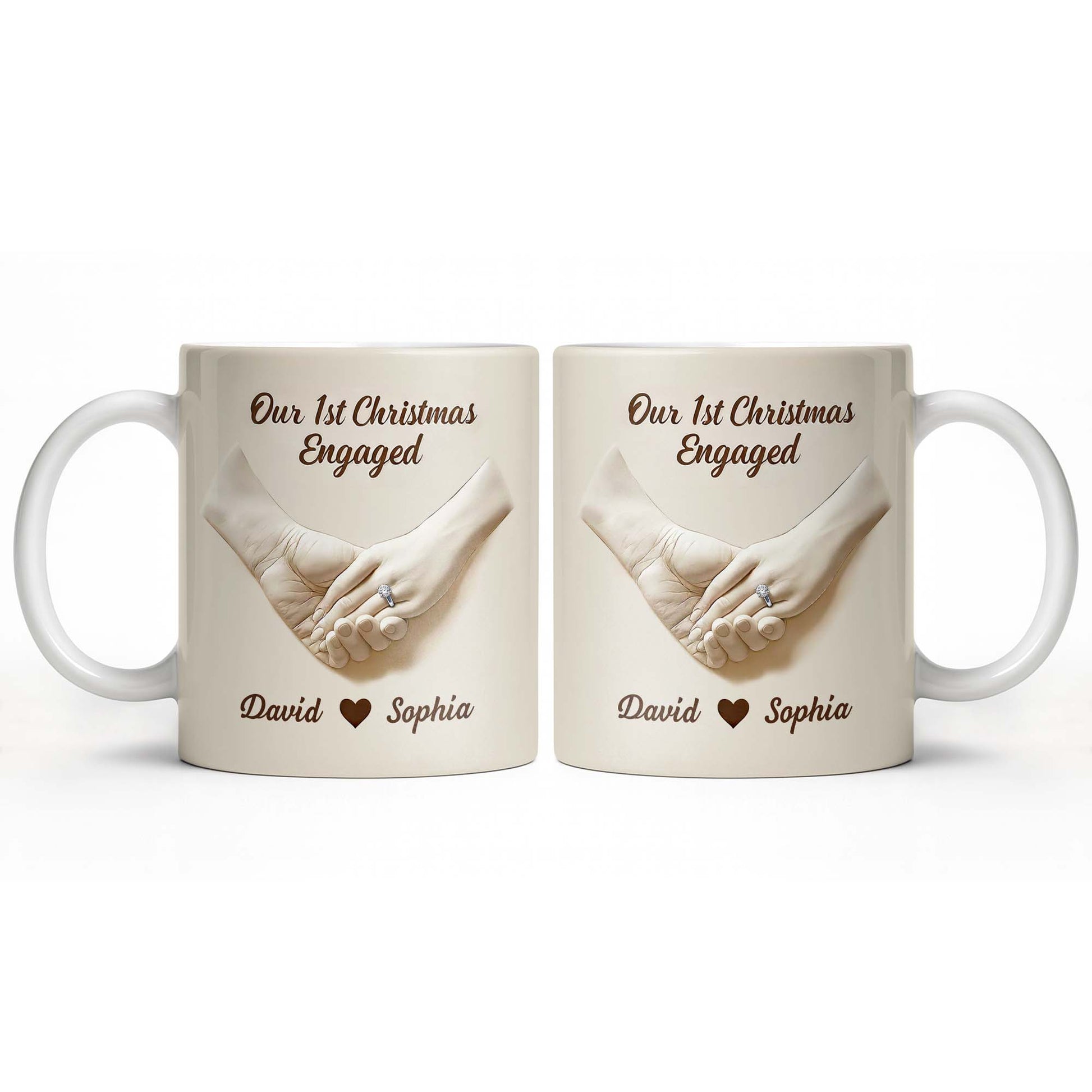 Our 1st Christmas Engaged, Holding Hands With Ring