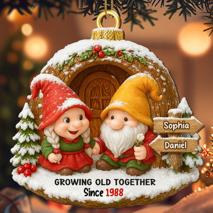 Growing Old Together, Woodland Gnome Ornament