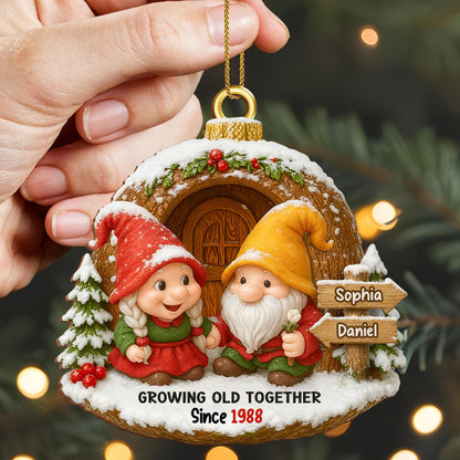 Growing Old Together, Woodland Gnome Ornament