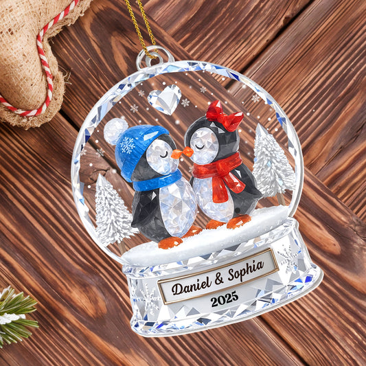Celebrate A Timeless Winter Moment With Festive Penguin Couple