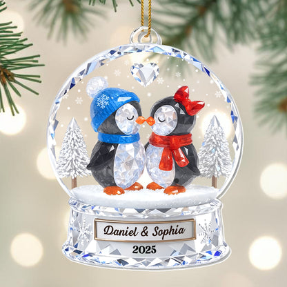 Celebrate A Timeless Winter Moment With Festive Penguin Couple