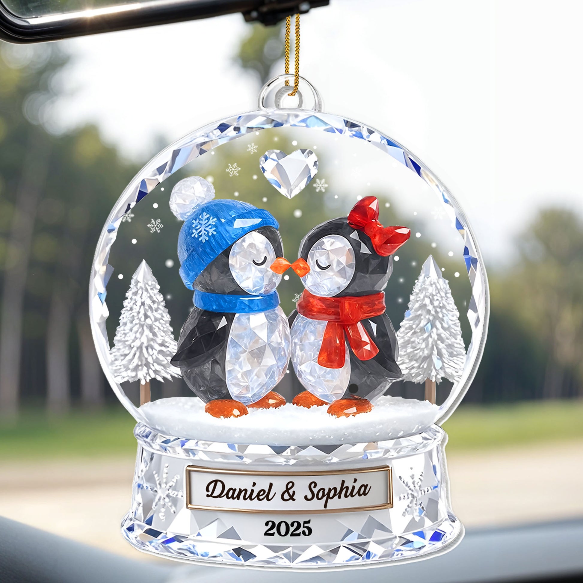 Celebrate A Timeless Winter Moment With Festive Penguin Couple
