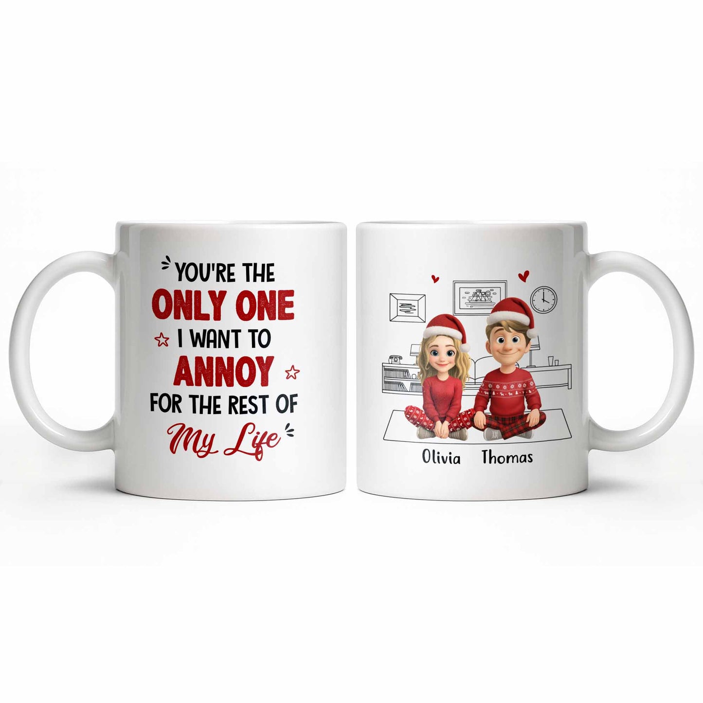 Only One I Want To Annoy, Text And Stars Design