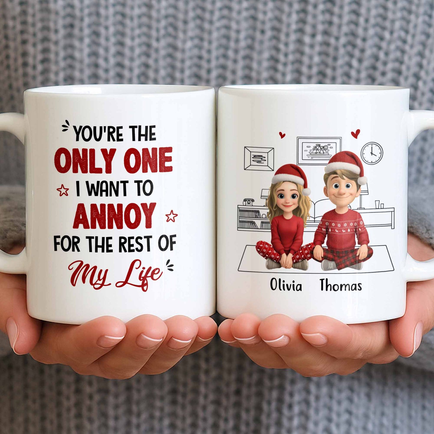 Only One I Want To Annoy, Text And Stars Design