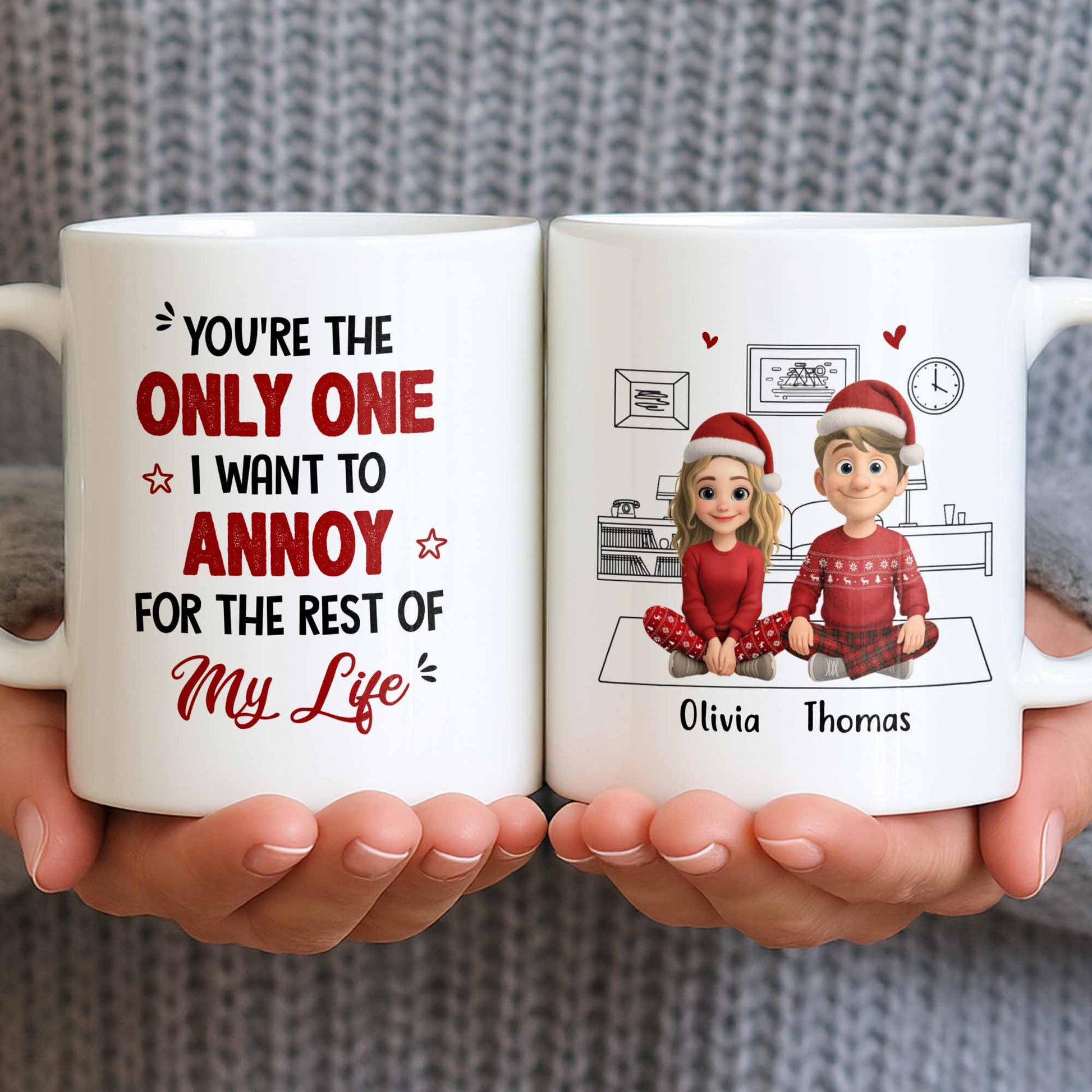 Only One I Want To Annoy, Text And Stars Design